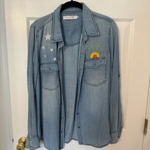 Bally Blue Denim Button Down Shirt